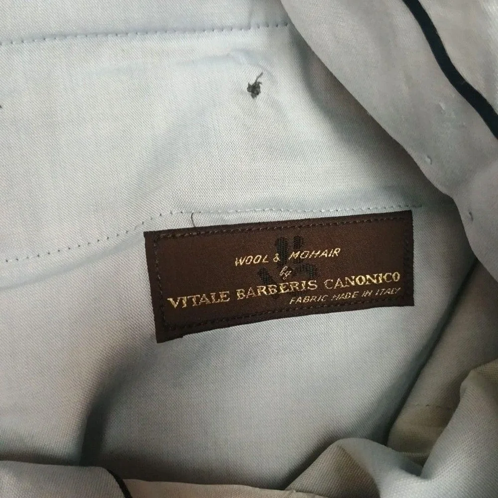 Brooks Brothers Pants Men 34x34 Gray Fitzgerald 1818 Slim Wool Mohair Dress Suit